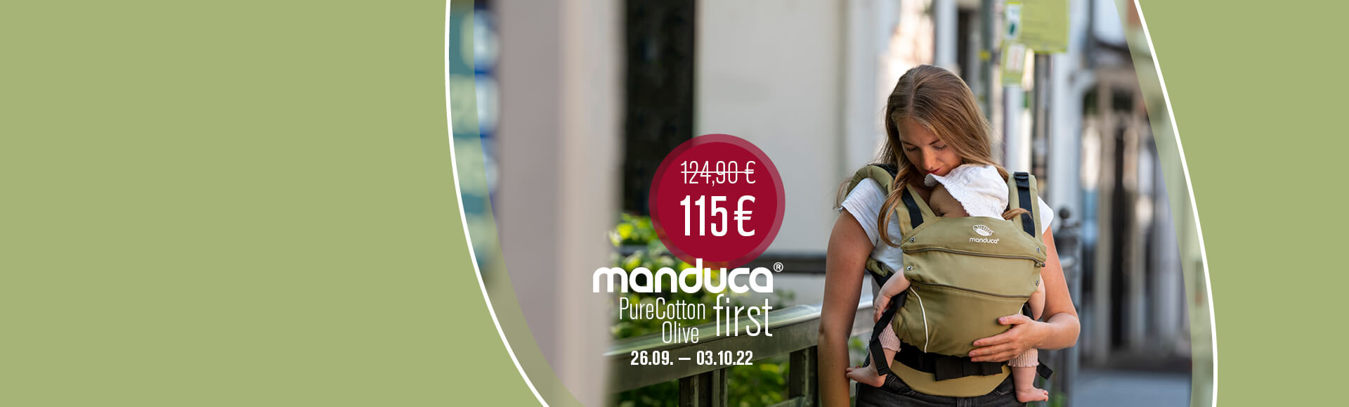 Deal of the week - manduca® first PureCotton olive